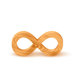 wooden infinity symbol vector