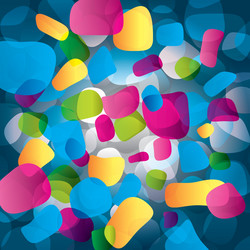 colorful abstract background with round objects vector image
