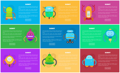 Robot web pages collection vector