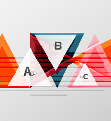 color triangles background design vector