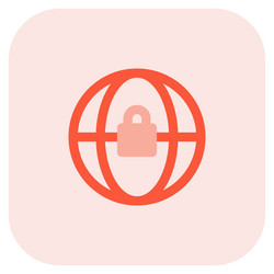 lock for securing global network connection vector image