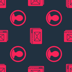 set create account screen and website envelope vector image