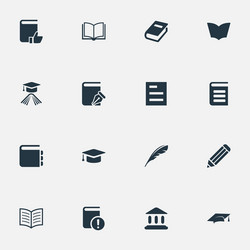 Set of simple reading icons vector