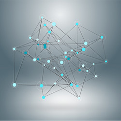 wireframe polygonal element abstract 3d object vector image