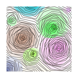 abstract pattern curved lines grunge boho vector image