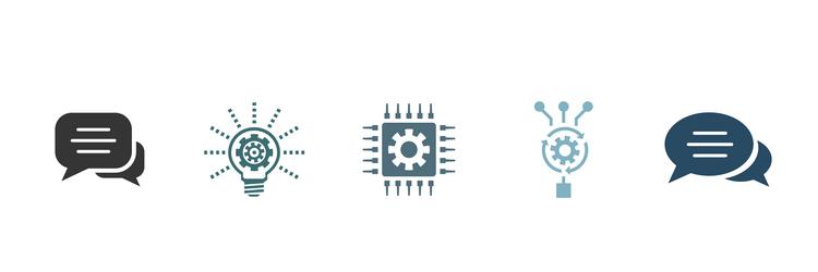 chat innovation technology algorithm message vector image
