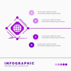 complex global internet net web infographics vector image