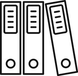 File Folders Icon - Outline Vector Image