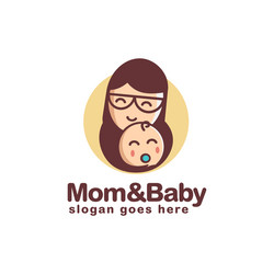 Mother father and child happy family icon logo Vector Image