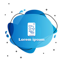 white algorithm icon isolated on background vector image