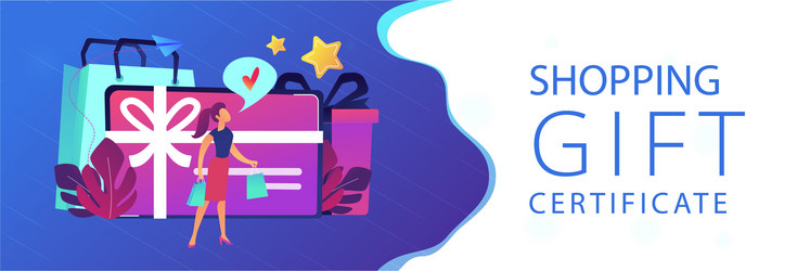 Gift card header banner vector