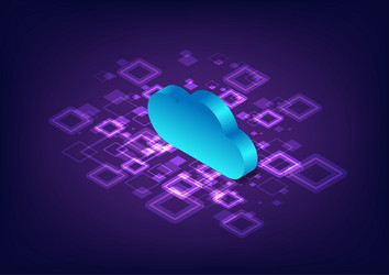 abstract background with cloud network vector image