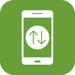 Data connection mobile application icon vector