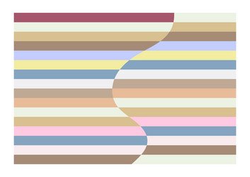 minimal retro styled abstract wall art design vector image