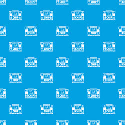 Blue Microcontroller Pattern vector image