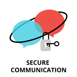 secure communication icon for graphic and web vector