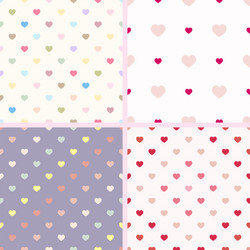 set of 4 seamless geometric pattern with small vector image