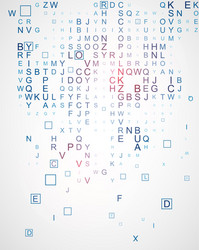 abstract background with sparse letters vector image