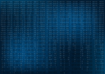 Dark Blue Binary Code Background vector image
