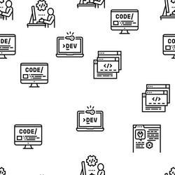 dev code occupation seamless pattern vector image