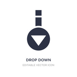 drop down icon on white background simple element vector image