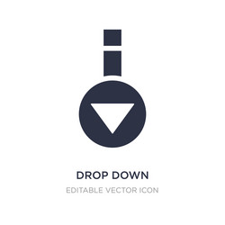 Drop down icon on white background simple element vector