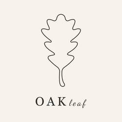 Maple leaf line art logo design Royalty Free Vector Image