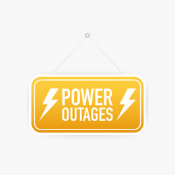 power outages badge icon stamp logo vector