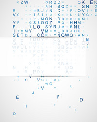 abstract background with sparse letters vector image