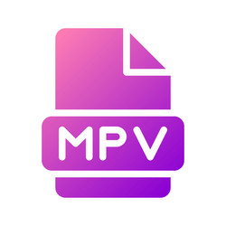 mpv gradient icons for various types of video vector image
