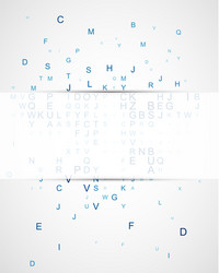 abstract background with sparse letters vector image