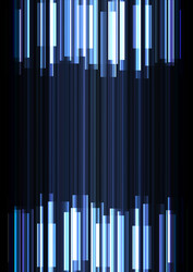 blue frequency bar overlap in dark background vector image