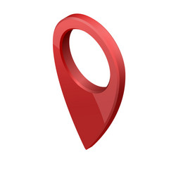 glossy red realistic modern map pointer vector image