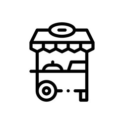 ice cream icon thin linear style design isolated vector image