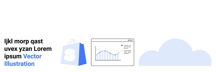 modern e-commerce data analytics with cloud vector image