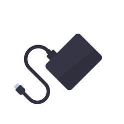External ssd drive isolated on white Royalty Free Vector