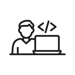 software developer icon image suitable vector image