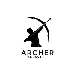 Archer logo creative design template Royalty Free Vector