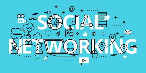 concept social networking vector image