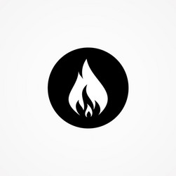 Fire Silhouette Icon Vector Image