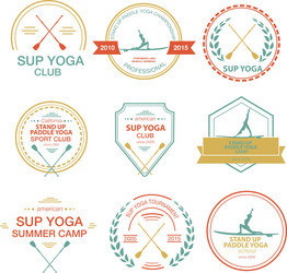 set of different logotype templates for stand up vector image