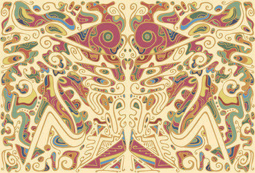Tribal Psychedelic Kaleidoscope Vector Image