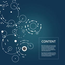 abstract blue background with overlapping circles vector image