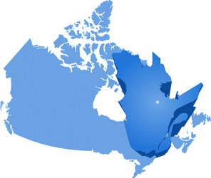 Map of canada - quebec province vector