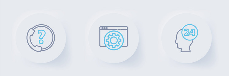 set line support operator in touch browser vector image