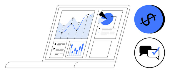 visual representation of data analytics vector image