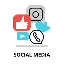 concept social media for graphic and web design vector image