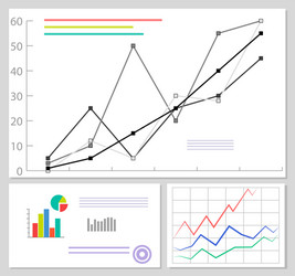 charts and graphics data set vector image