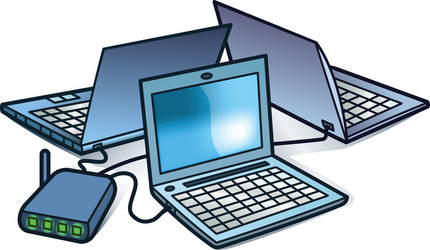 computer networking vector image