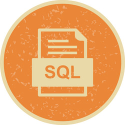 sql file document icon vector image